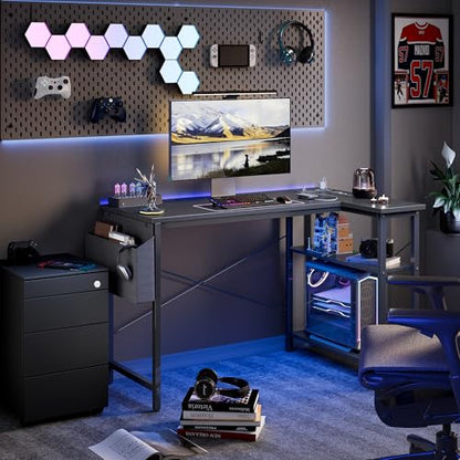 BEXEVUE Computer Desk with Power Outlets