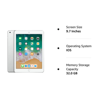 Apple iPad 2018 32GB - WiFi Only - Space Gray (Renewed)