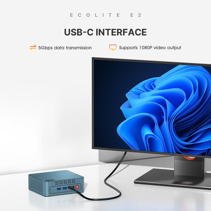 BOSGAME P4 Gaming Mini PC Ryzen 7 5700U 32GB RAM 1TB NVMe M.2 2280 SSD Windows 11 Pro Mini Computers