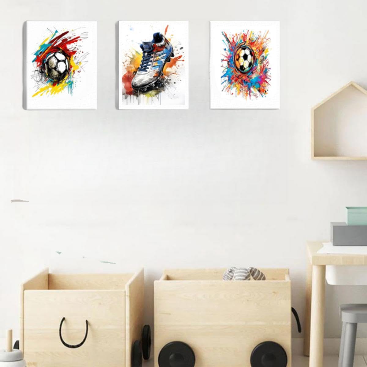 3 Pcs 16" x12'' Framed Gaming Room Decor Canvas Wall Art Video Game Art Prints Framed - craques