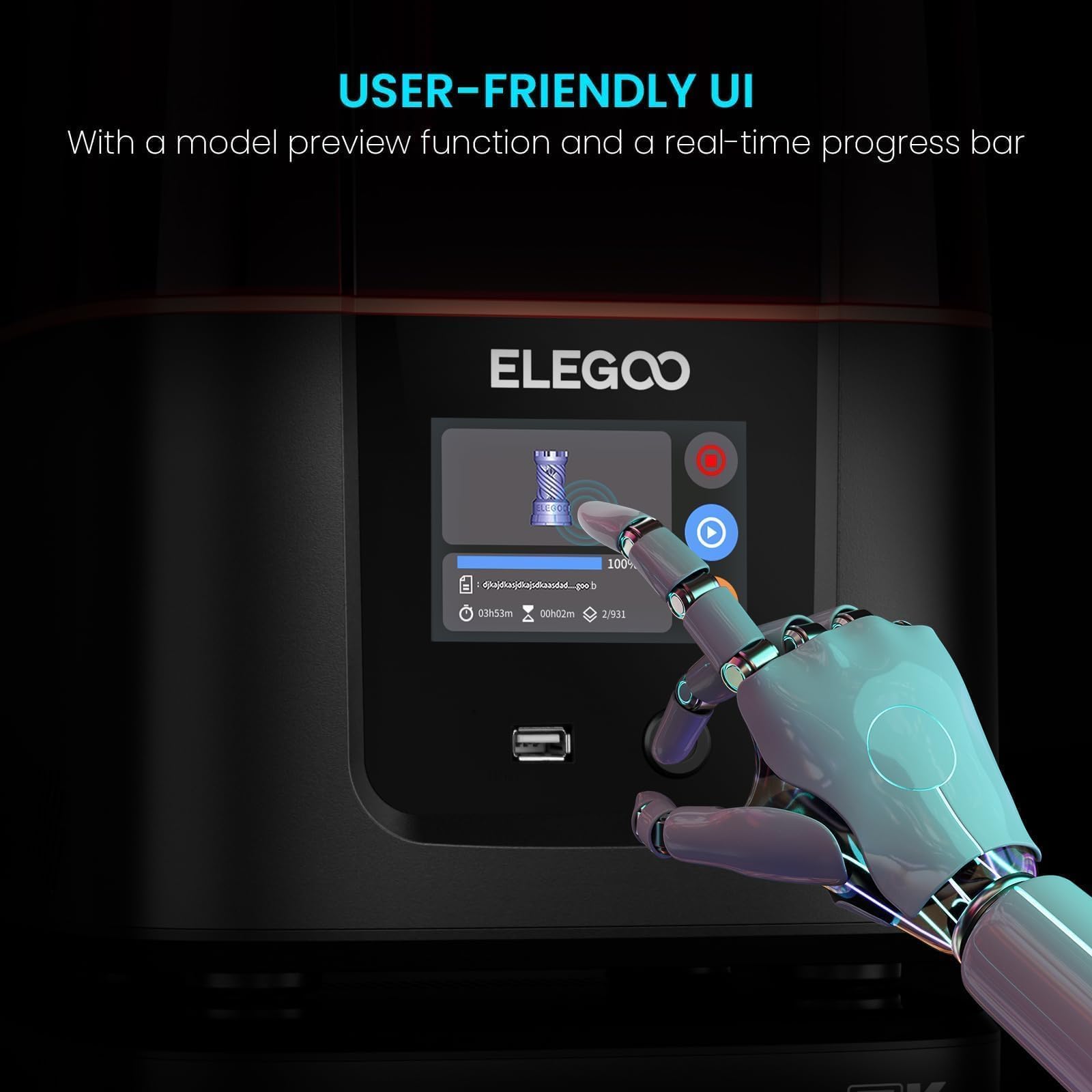 Craques ELEGOO Mars 4 MSLA 3D Printer with High Precision craques