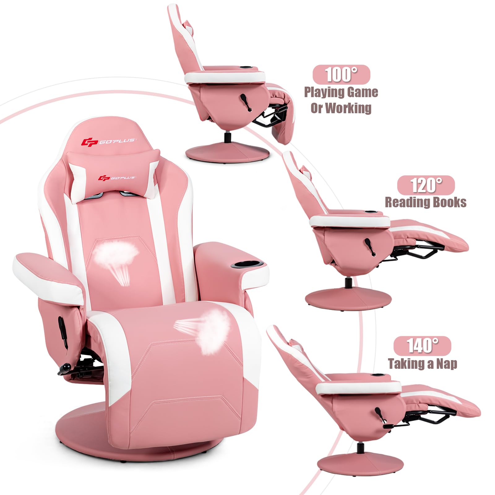 POWERSTONE Gaming Recliner, Adjustable Massage Gaming Chair - craques