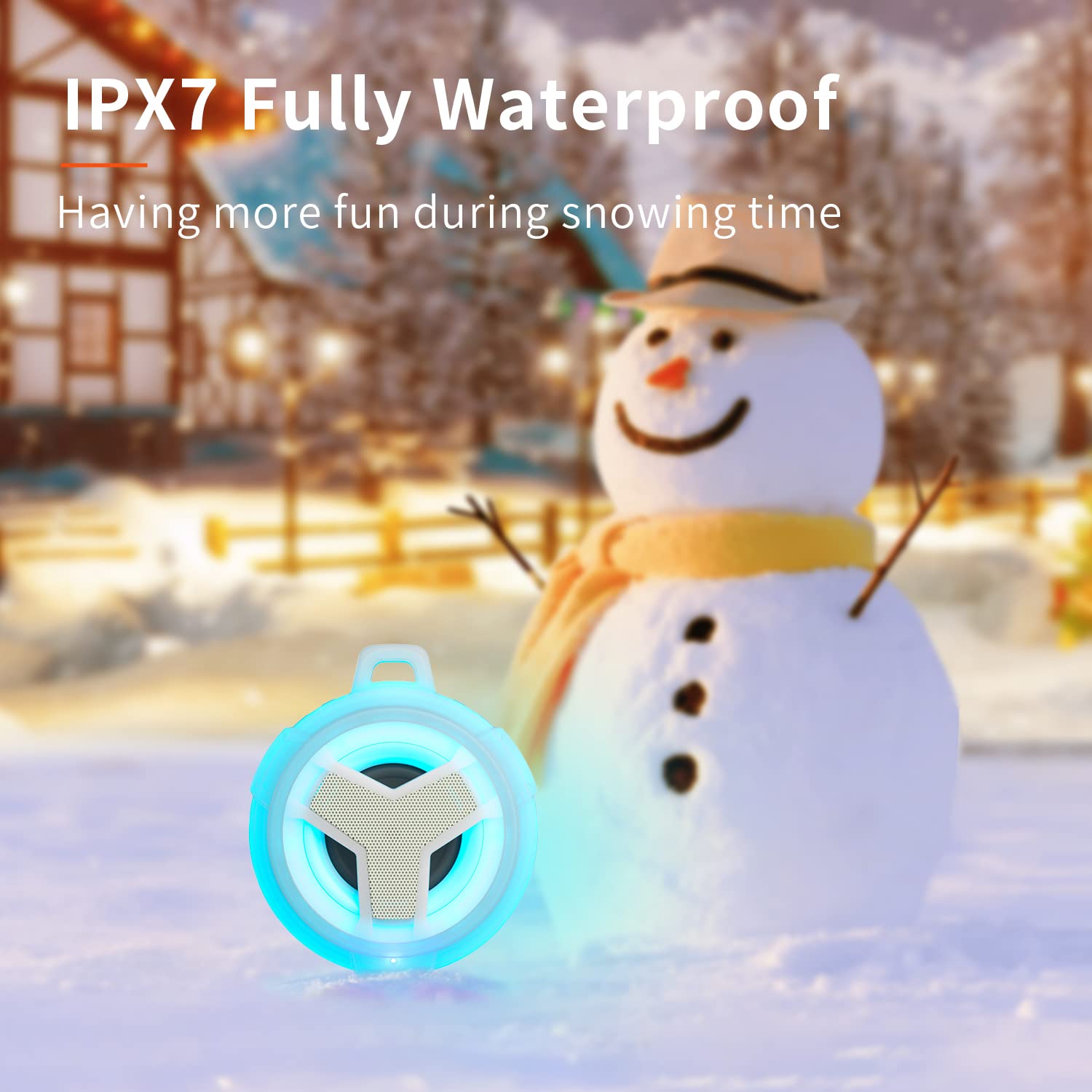 Craques Waterproof Bluetooth Shower Speaker with LED Lights craques