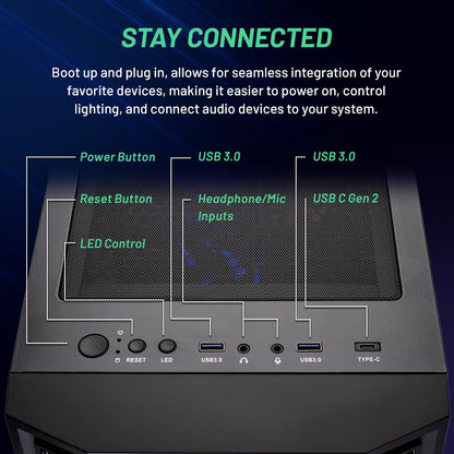 Skytech Gaming Archangel Gaming PC Desktop – AMD Ryzen 5 7600X 4.7 GHz, NVIDIA RTX 4060 Ti