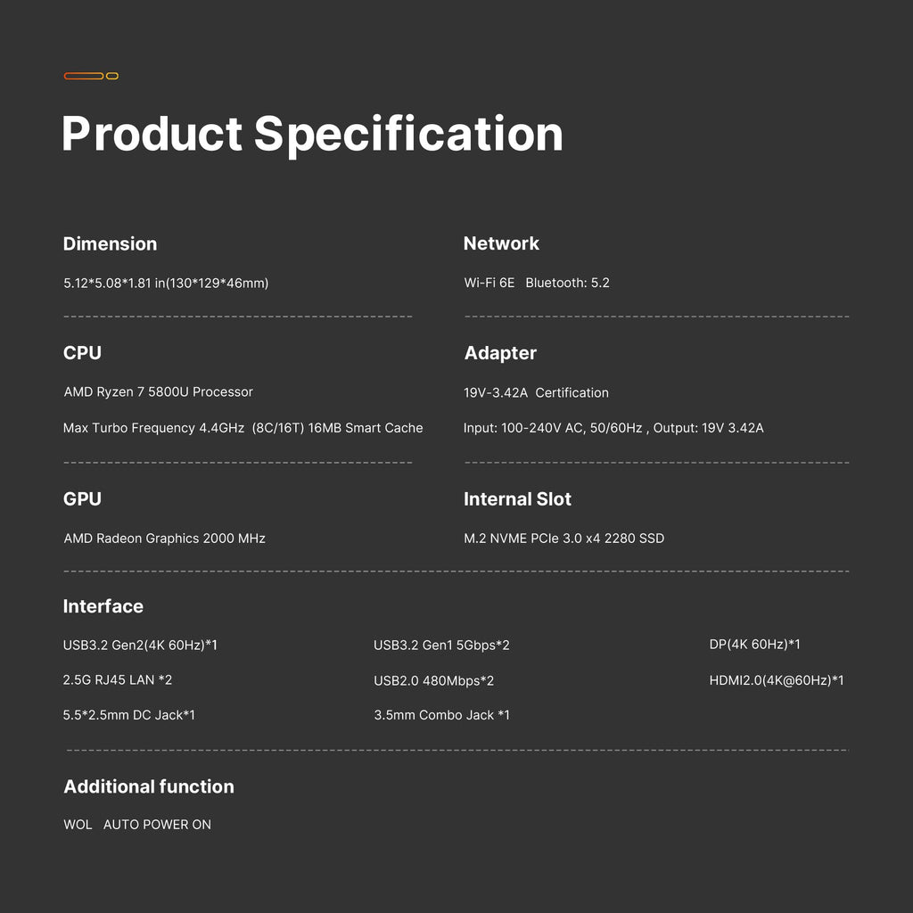 craques Ryzen 7 Gaming Mini PC Compact High-Performance