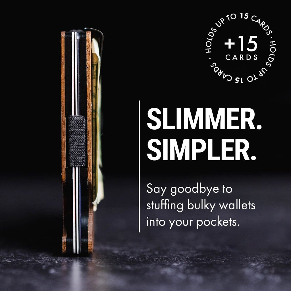 Craques RFID Blocking Minimalist Wallet with Wood Pattern craques