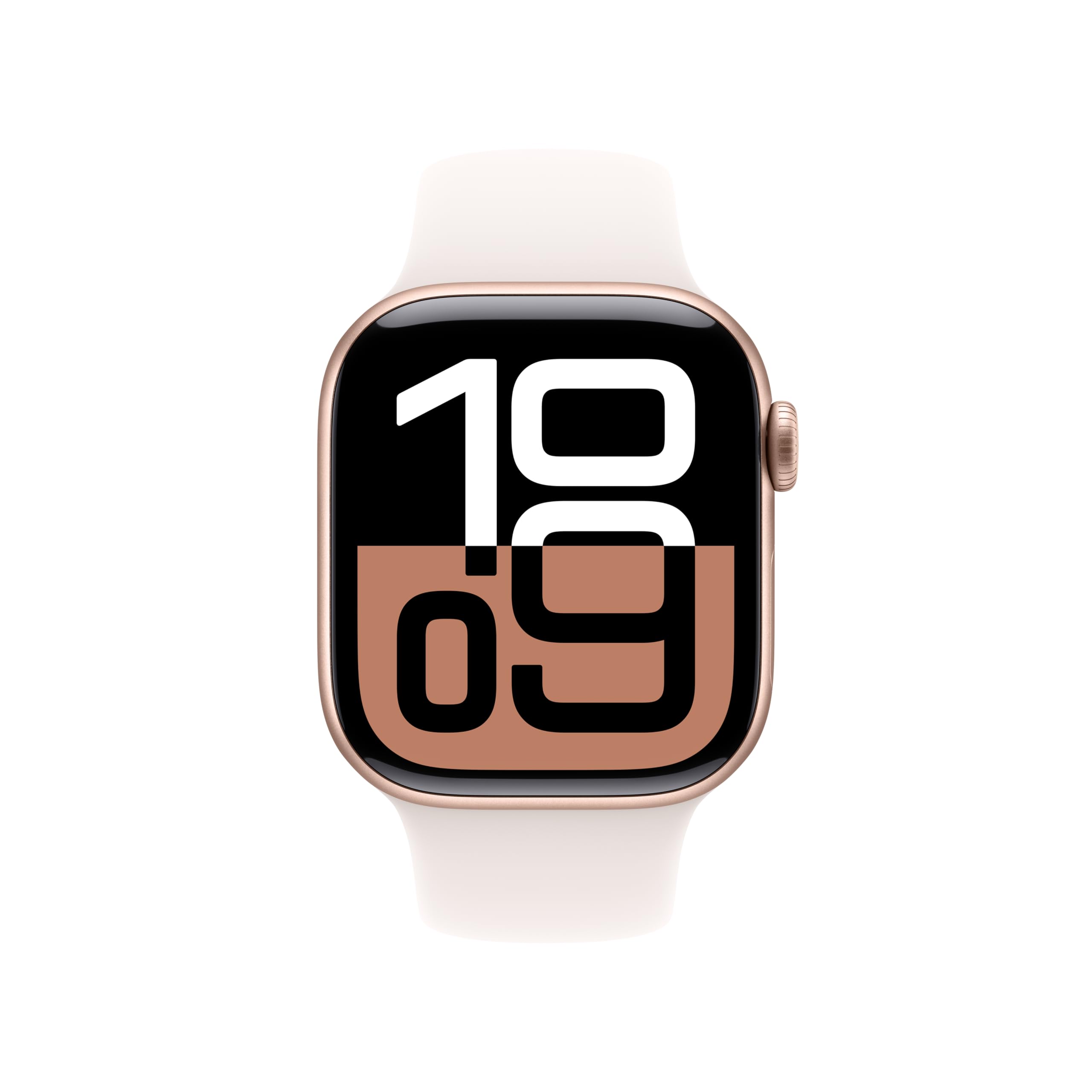 Apple Watch Series 10 [GPS 42mm] Smartwatch with Rose Gold Aluminium Case with Light Blush Sport Band. Fitness Tracker, ECG App, Always-On Retina Display, Water-Resistant - craques