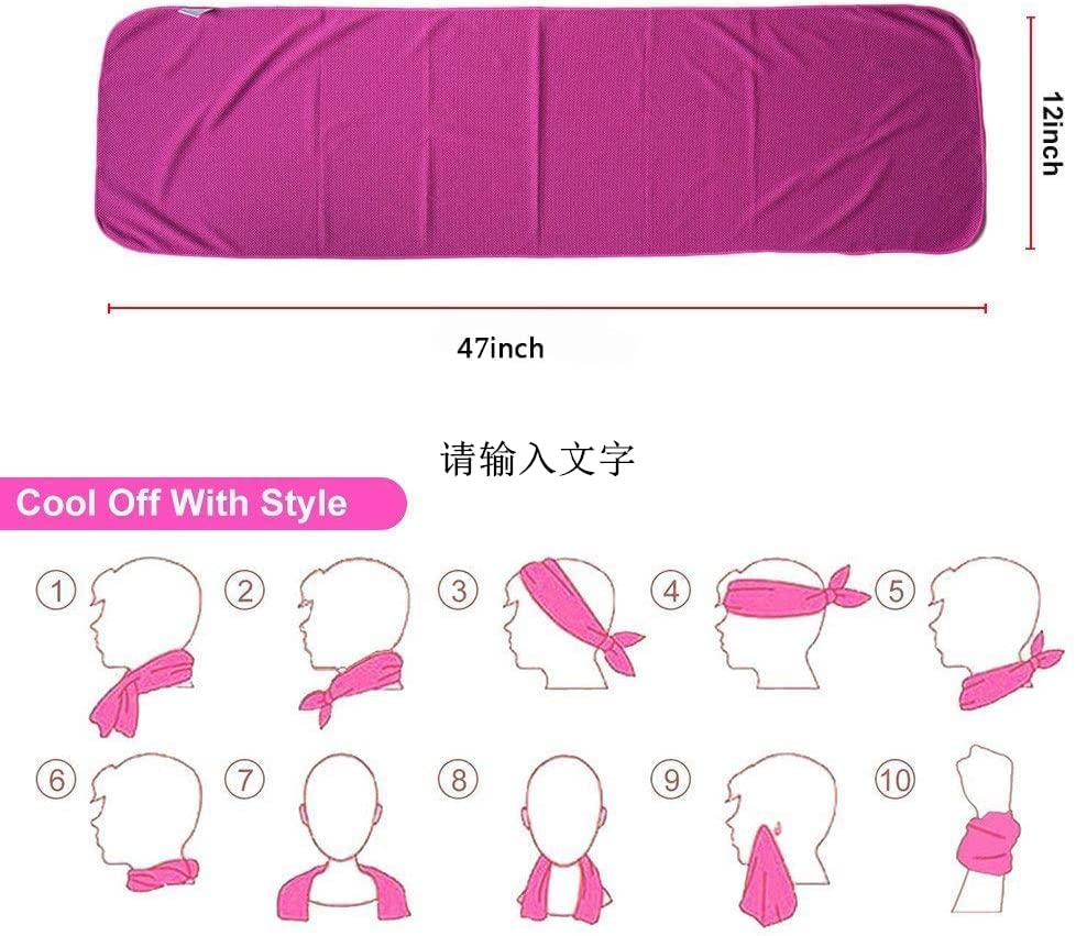 Sukeen [4 Pack] Cooling Towel (40"x12"), Ice Towel, Soft Breathable Chilly Towel - craques