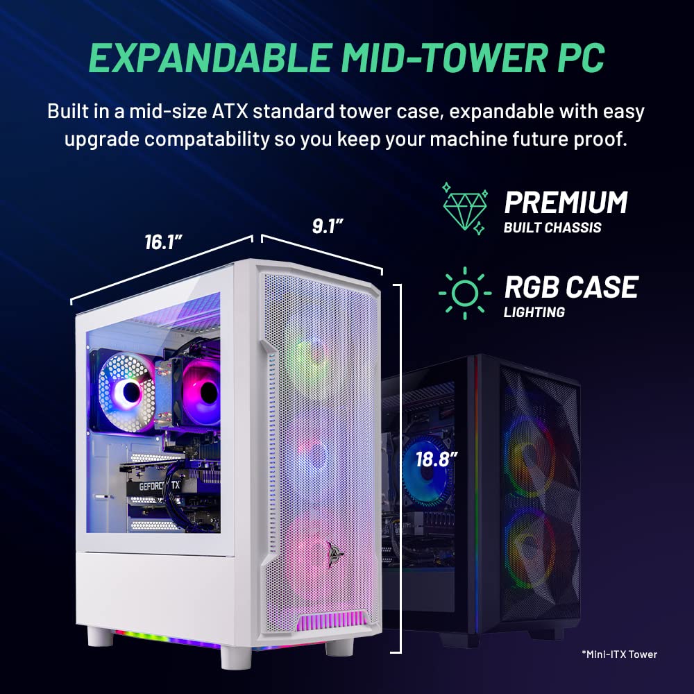 Skytech Gaming Archangel Gaming PC Desktop – AMD Ryzen 5 7600X 4.7 GHz, NVIDIA RTX 4060 Ti