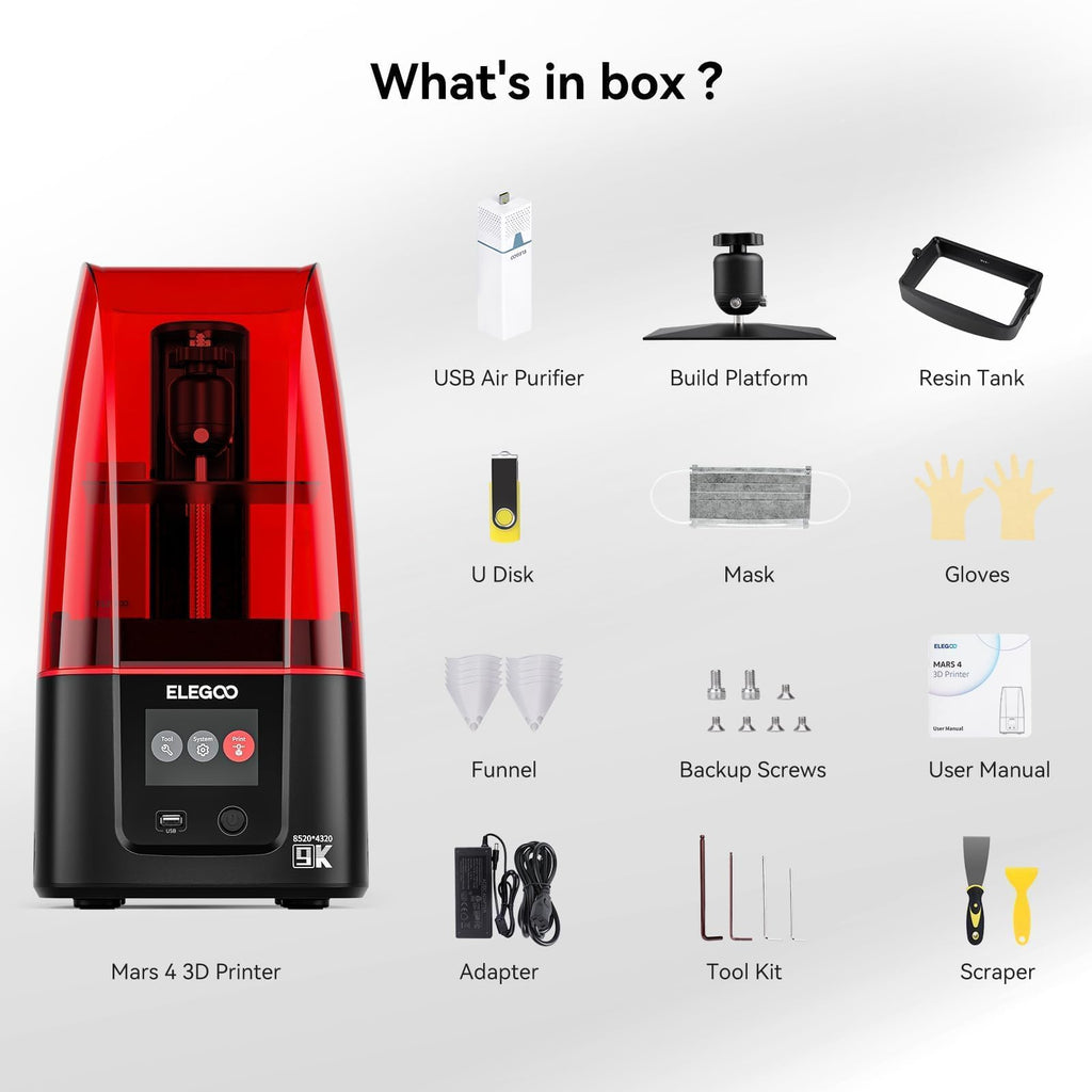 Craques ELEGOO Mars 4 MSLA 3D Printer with High Precision craques