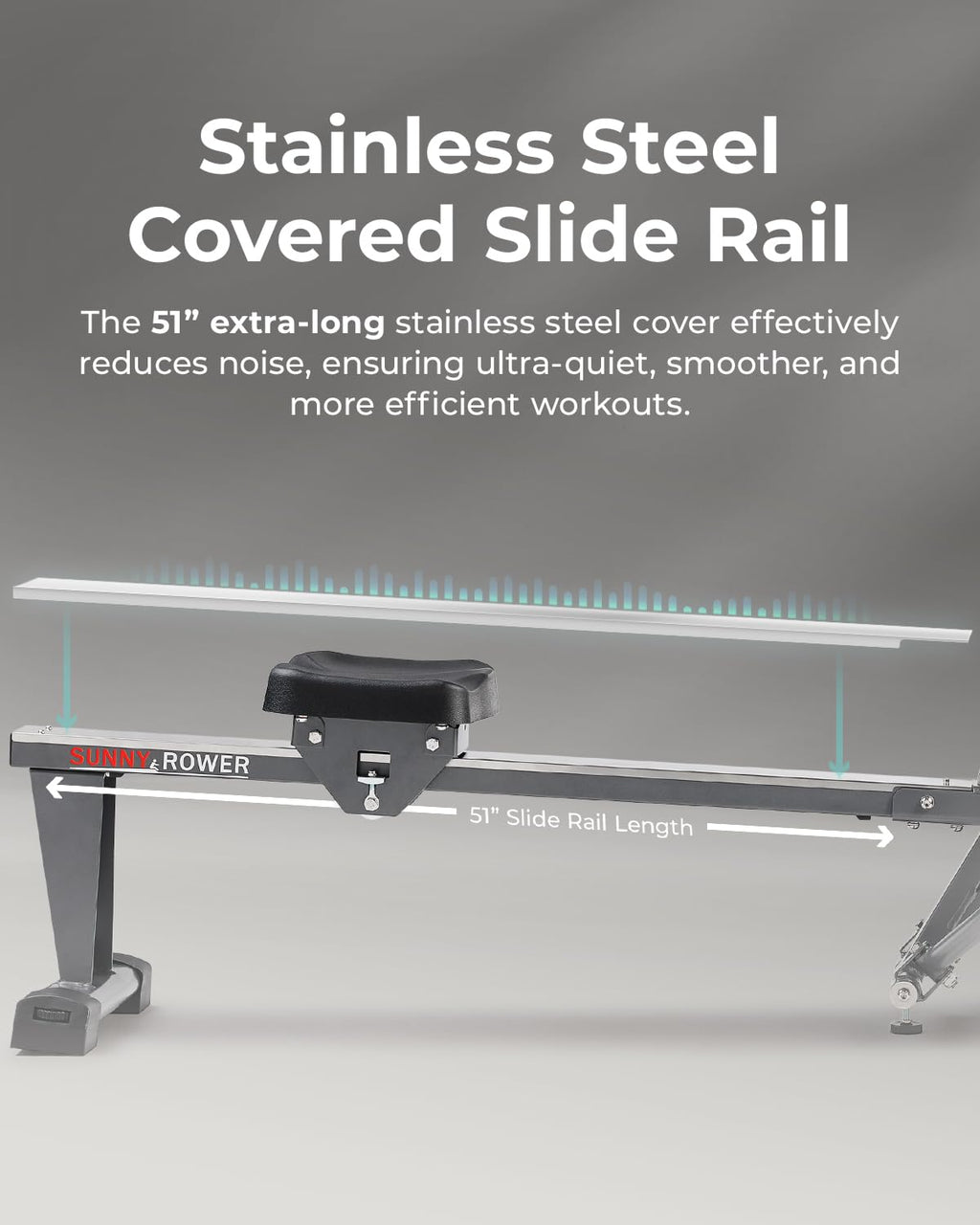 Sunny Health & Fitness Smart Compact Full Motion Rowing Machine, Full-Body Workout - craques