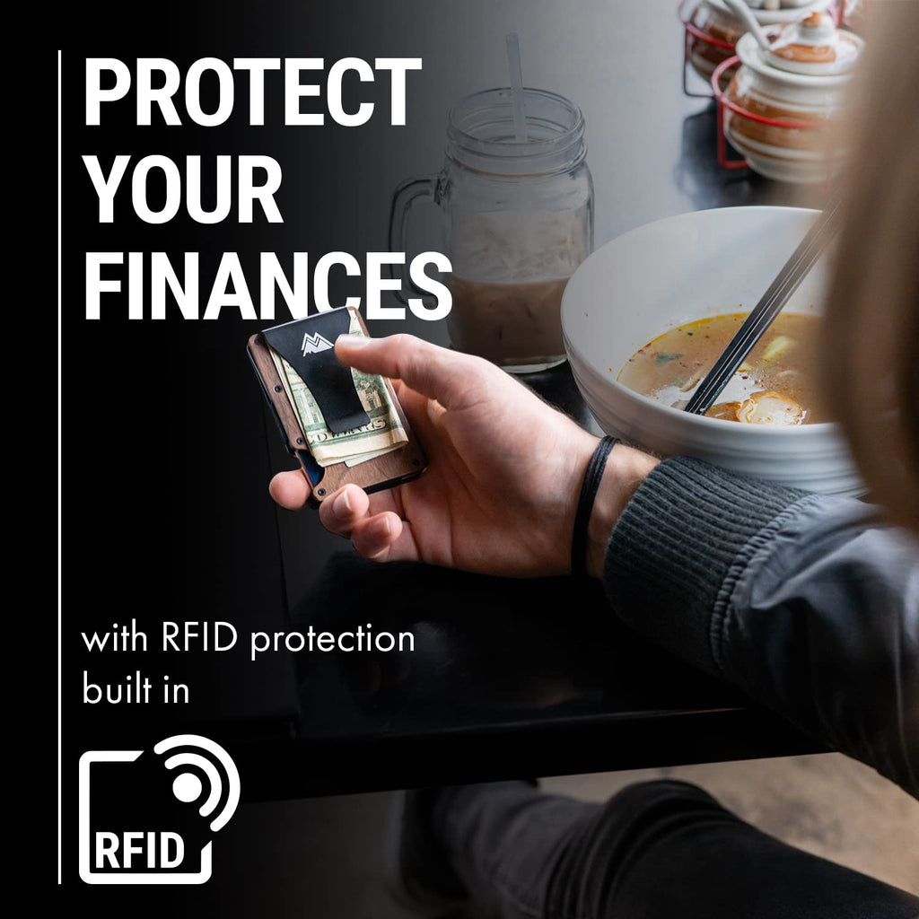 Craques RFID Blocking Minimalist Wallet with Wood Pattern craques