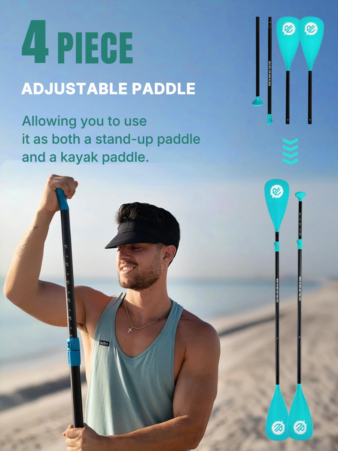 Niphean Inflatable Stand Up Paddle Board with SUP Accessories, Anti-Slip EVA Deck, 10'6'' Paddleboards Inflatable Paddle Boards for Adults & Youth of All Skill Levels - craques