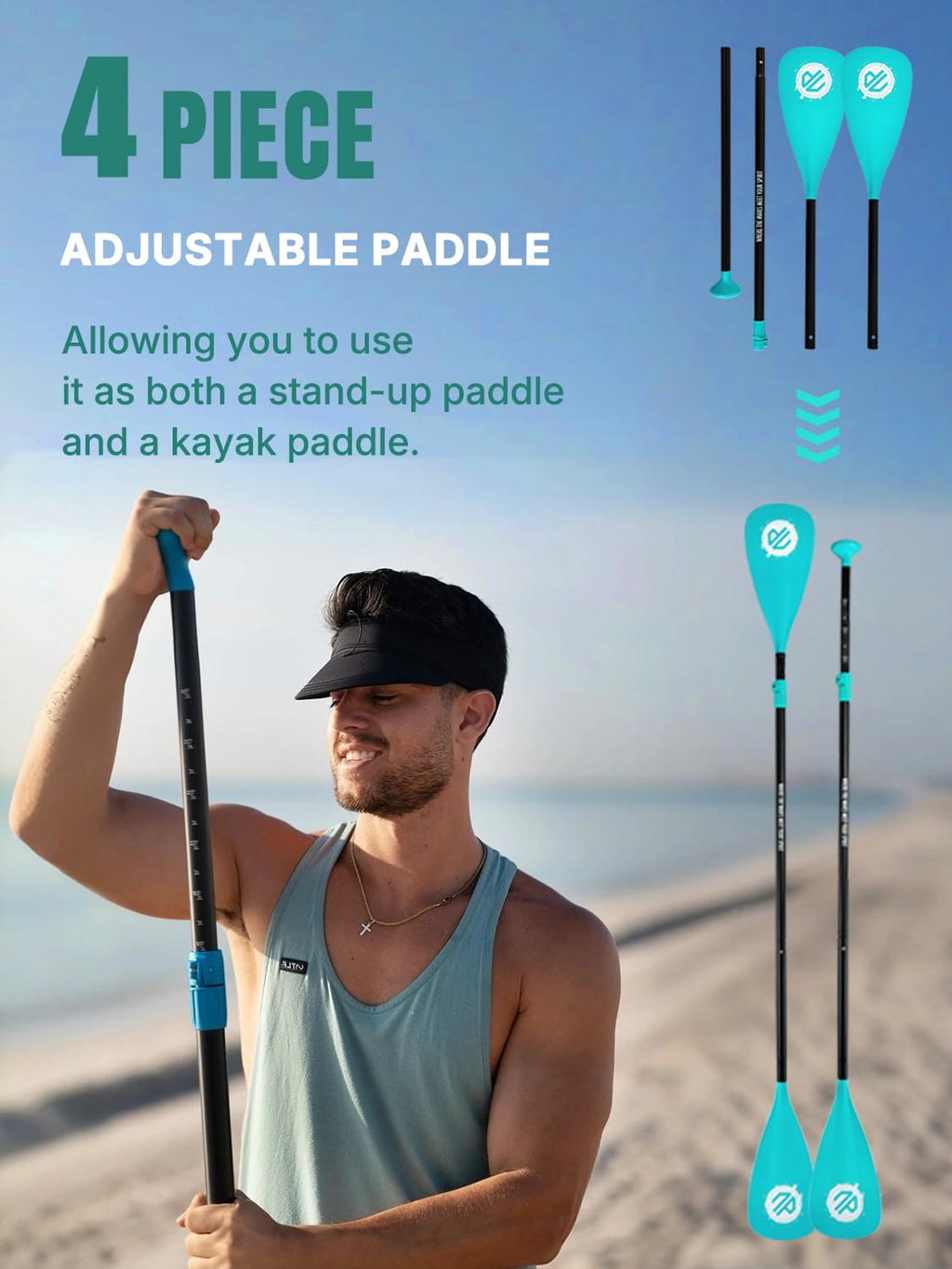 Niphean Inflatable Stand Up Paddle Board with SUP Accessories, Anti-Slip EVA Deck, 10'6'' Paddleboards Inflatable Paddle Boards for Adults & Youth of All Skill Levels - craques