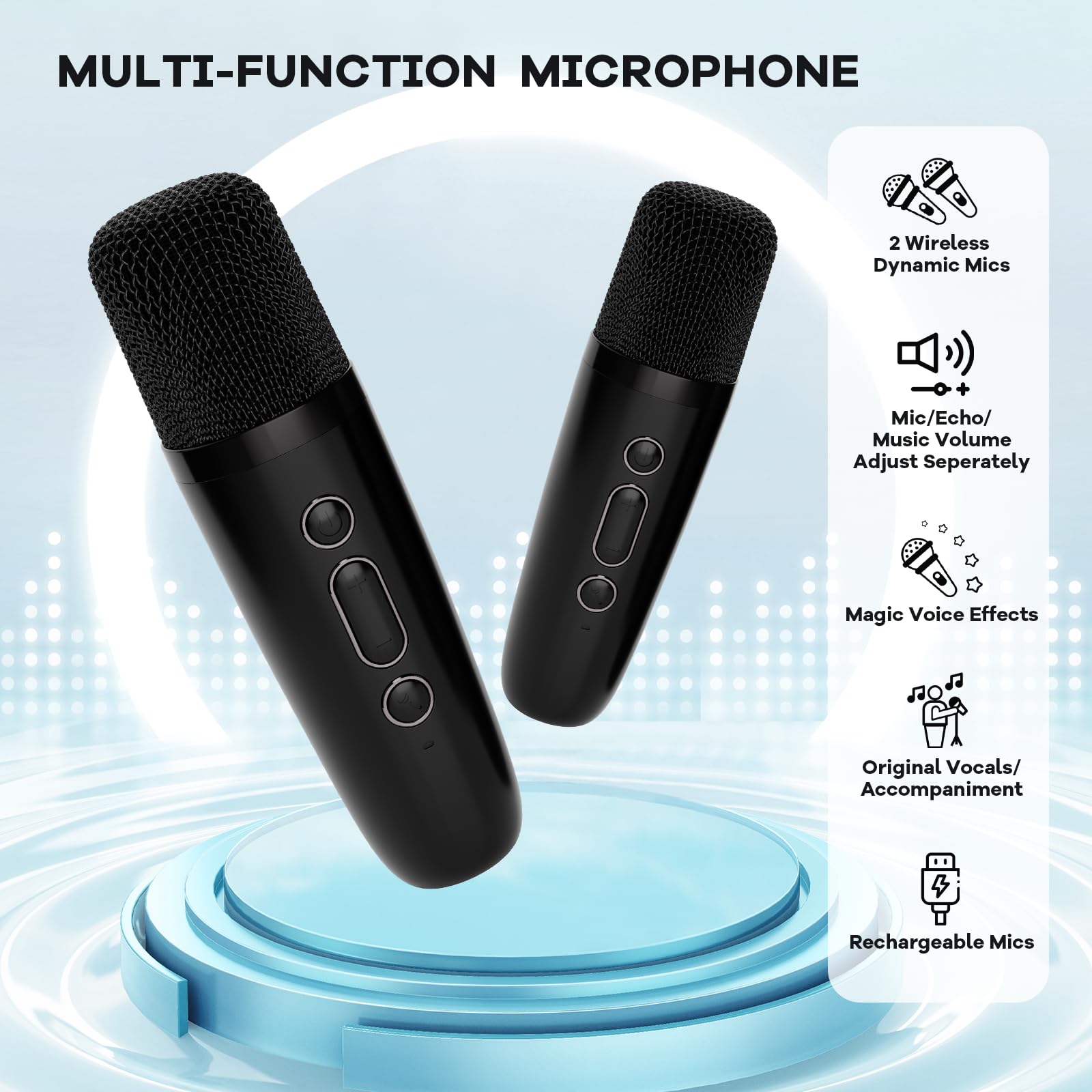 Mini Karaoke Machine for Kids Adults, Portable Bluetooth Speaker - craques