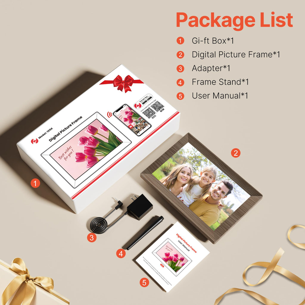 Craques Frameo WiFi Digital Picture Frame with Wood Finish craques