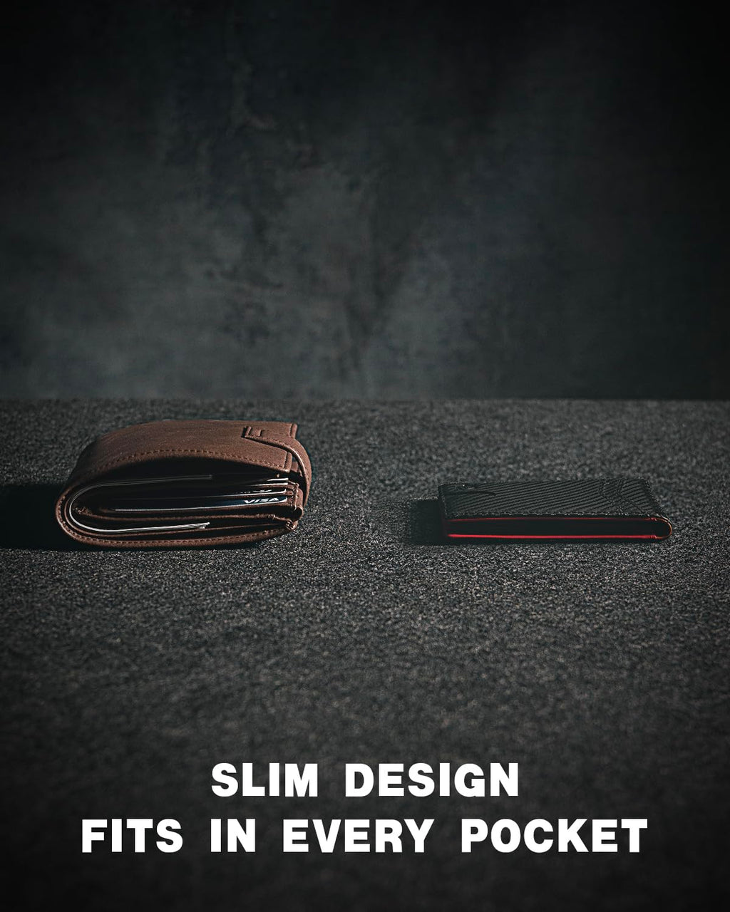 Craques Slim RFID Wallet for Men - Brown Leather craques