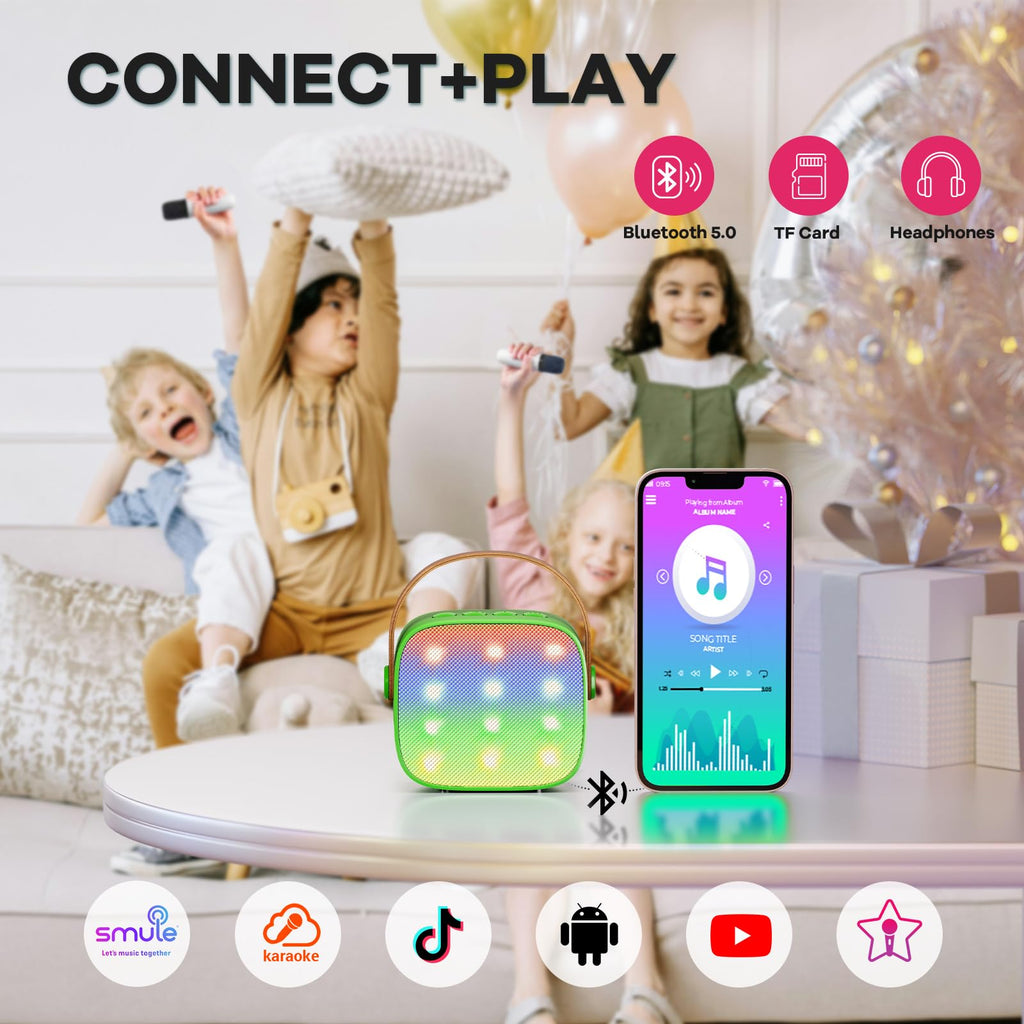 Mini Karaoke Machine for Kids Adults, Portable Bluetooth Speaker - craques