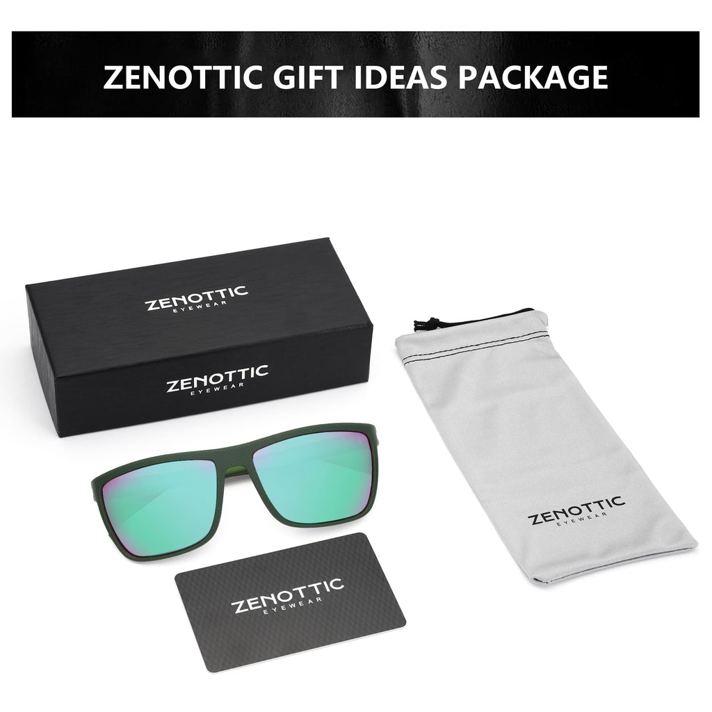 ZENOTTIC Polarized Sunglasses for Men Lightweight TR90 Frame UV400 Protection Square Sun Glasses craques