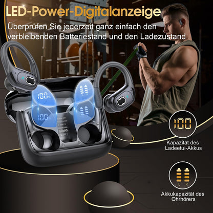 Wireless Earbuds 75hrs Bluetooth 5.4 Headphone Sport
