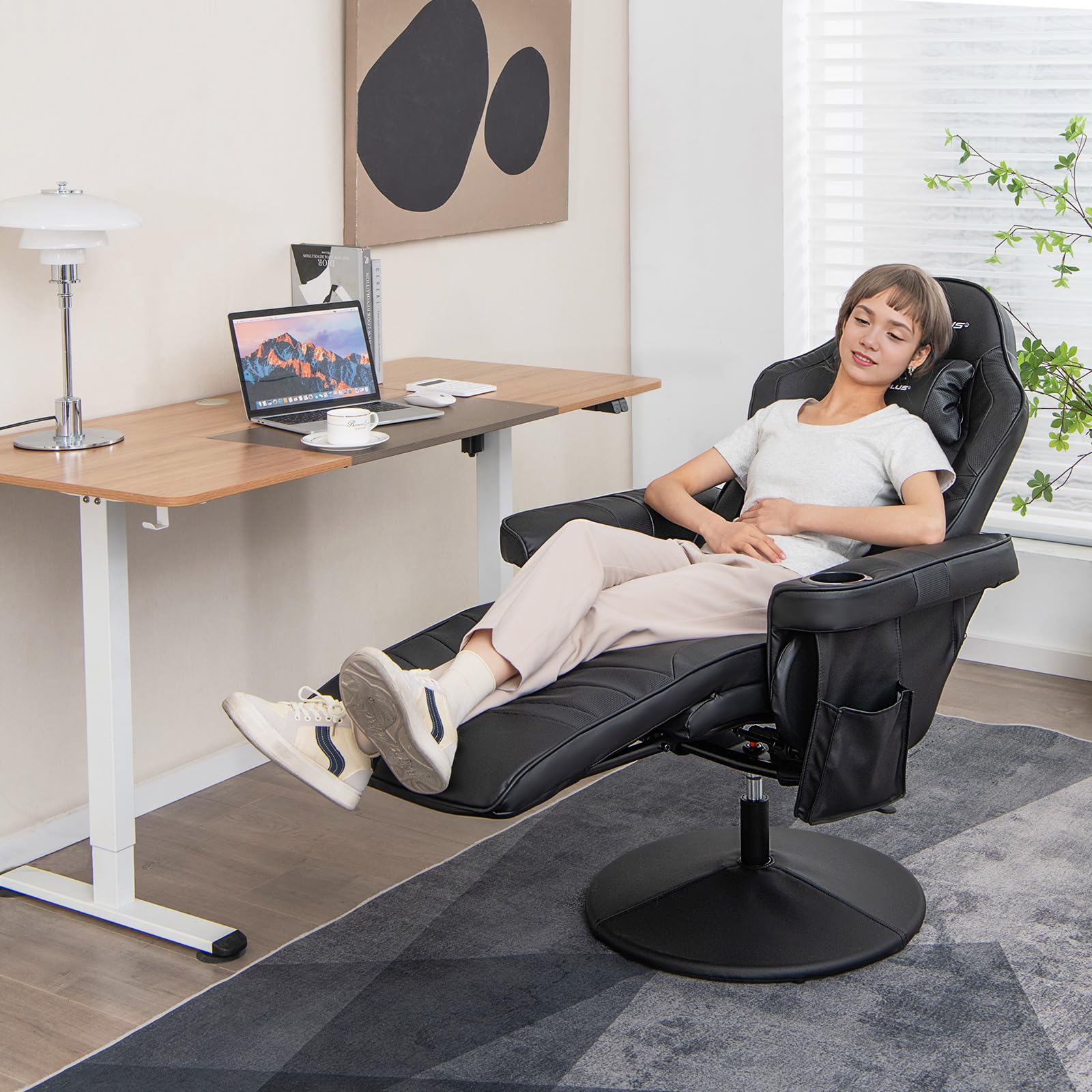 POWERSTONE Gaming Recliner, Adjustable Massage Gaming Chair - craques