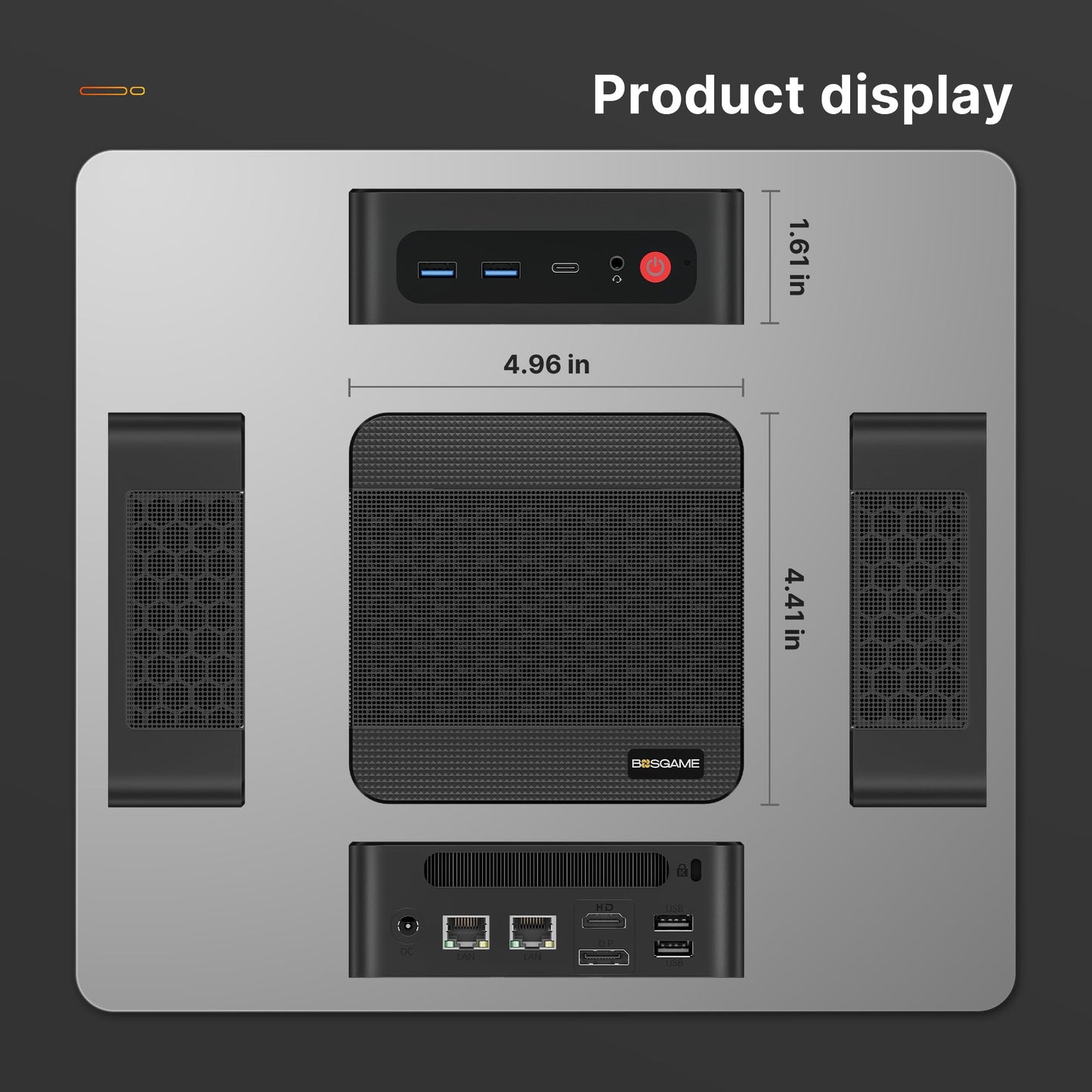 BOSGAME P4 Gaming Mini PC Ryzen 7 5700U 32GB RAM 1TB NVMe M.2 2280 SSD Windows 11 Pro Mini Computers