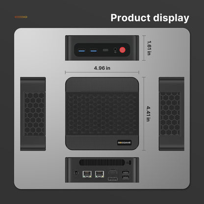 BOSGAME P4 Gaming Mini PC Ryzen 7 5700U 32GB RAM 1TB NVMe M.2 2280 SSD Windows 11 Pro Mini Computers