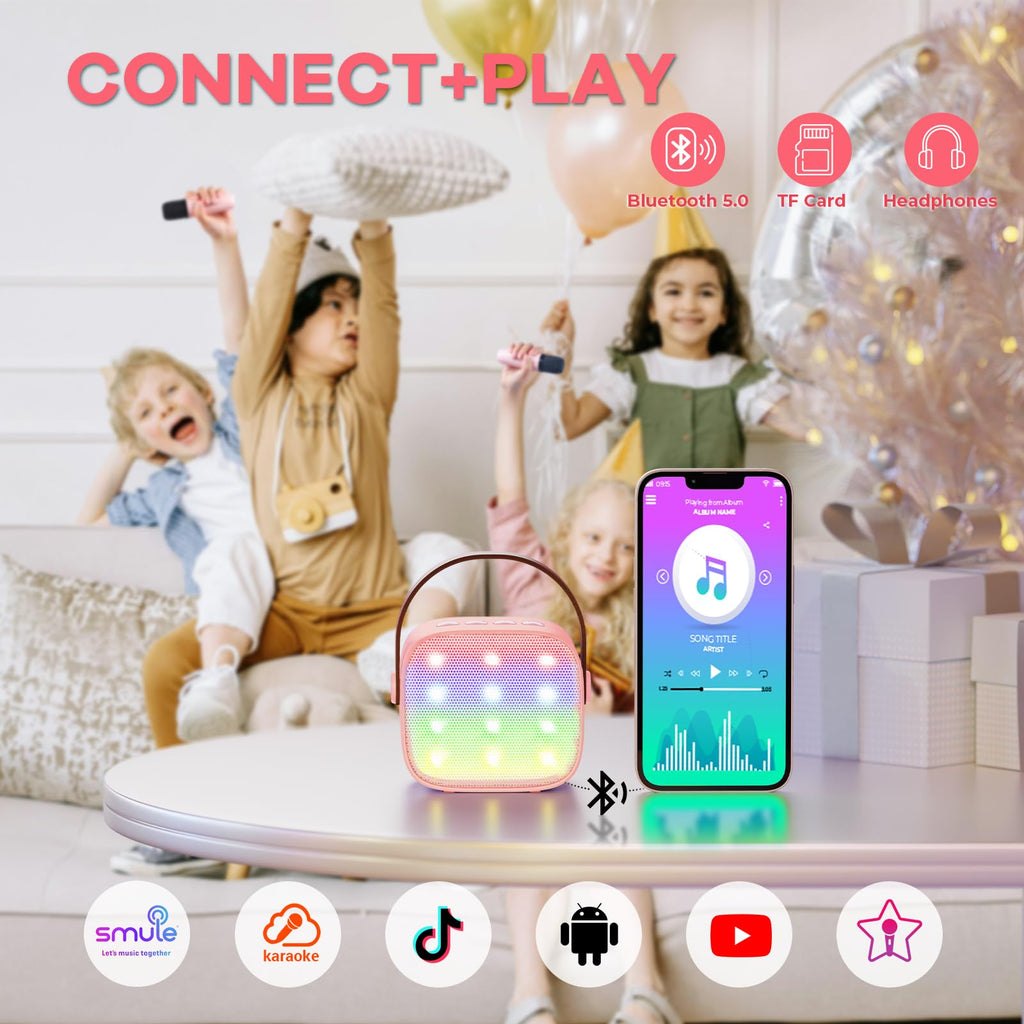 Mini Karaoke Machine for Kids Adults, Portable Bluetooth Speaker - craques