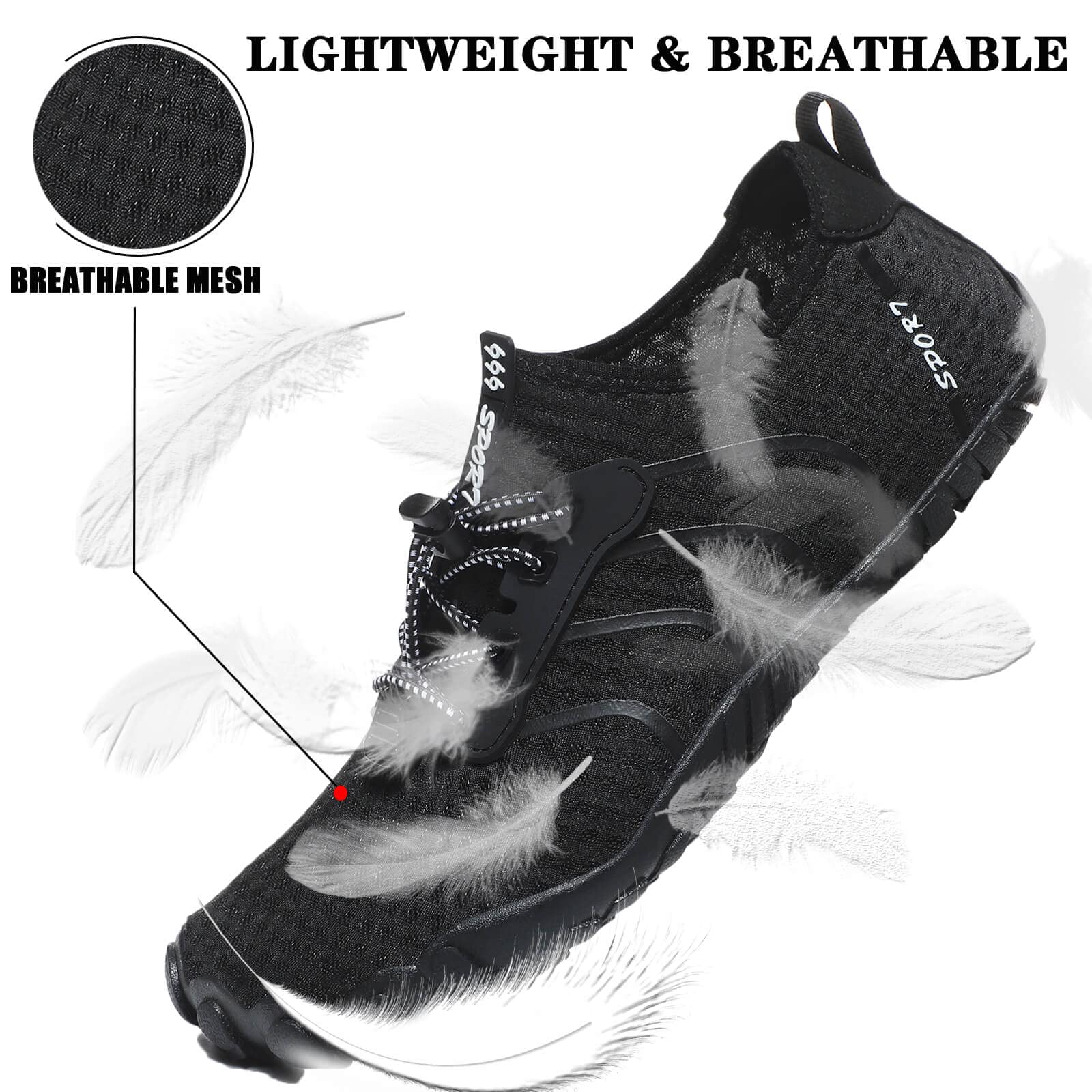 Mens Womens Water Shoes Quick-drying Barefoot Swimming Shoes - craques