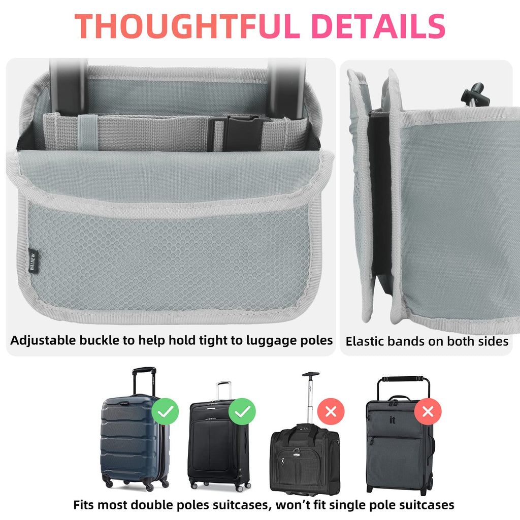 Craques Travel Cup Holder for Luggage with Storage Pouch craques