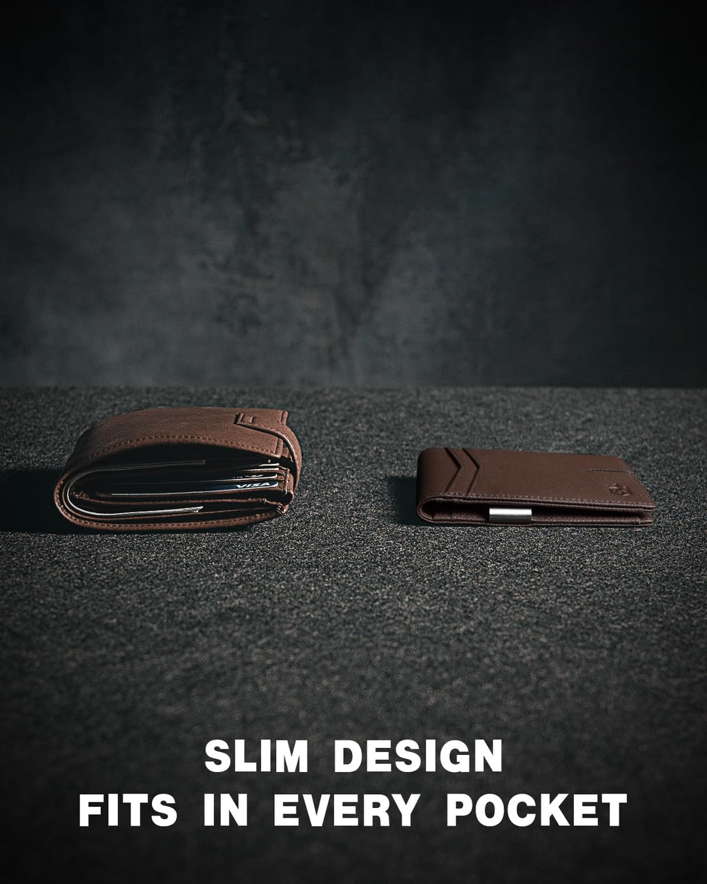 Craques Slim RFID Wallet for Men - Brown Leather craques