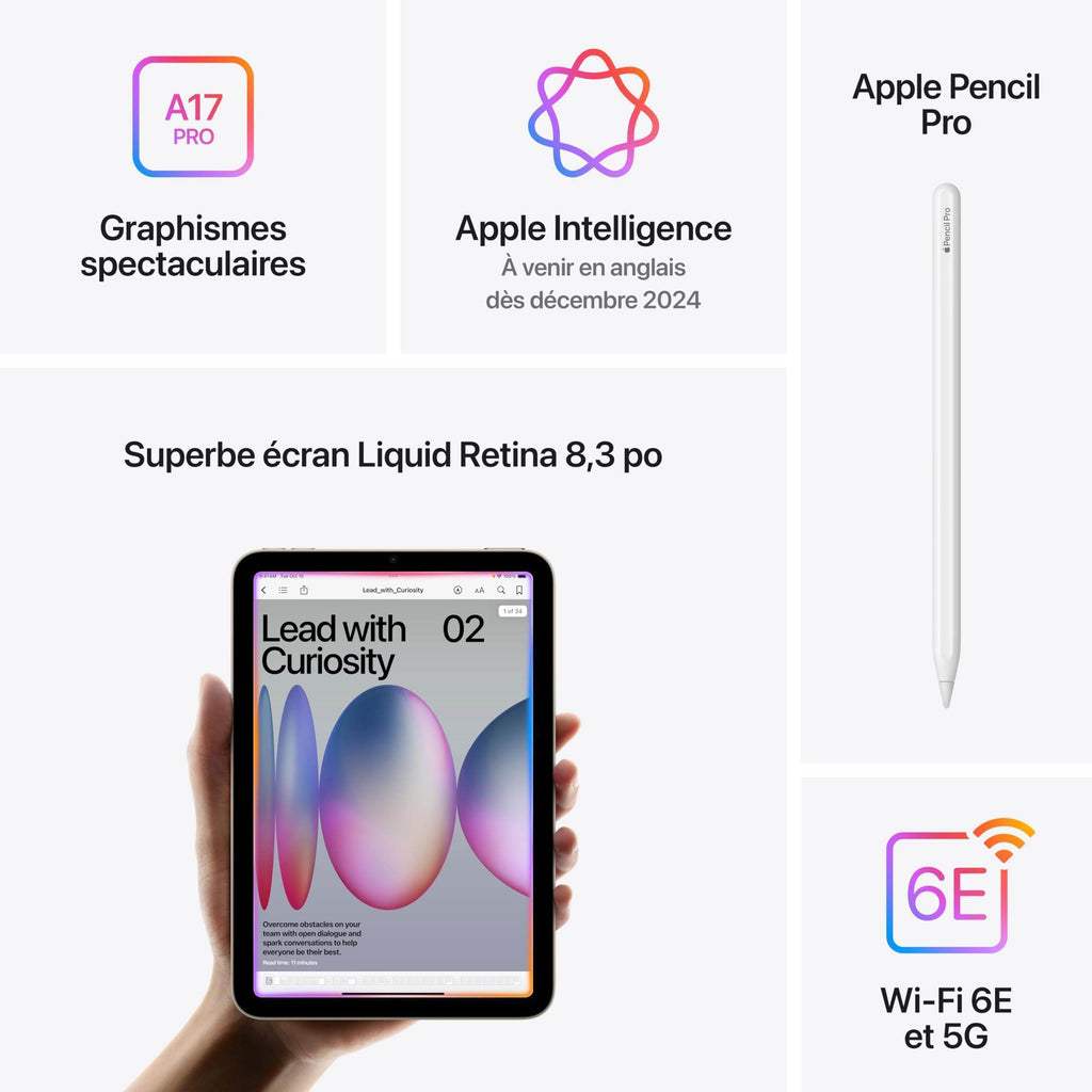 Apple iPad Mini (A17 Pro): Apple Intelligence, 8.3-inch Liquid Retina Display, 128GB, Wi-Fi 6E, 12MP Front/12MP Back Camera, Touch ID, All-Day Battery Life — Space Grey - craques