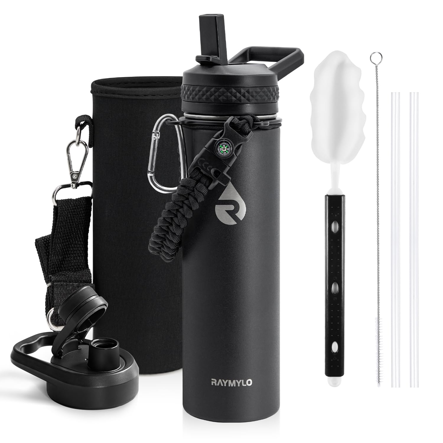 RAYMYLO One Gallon Water Bottle Insulated Triple Walled Vacuum Stainless Steel (Cold for 48 Hrs) Leak Proof & BPA-Free