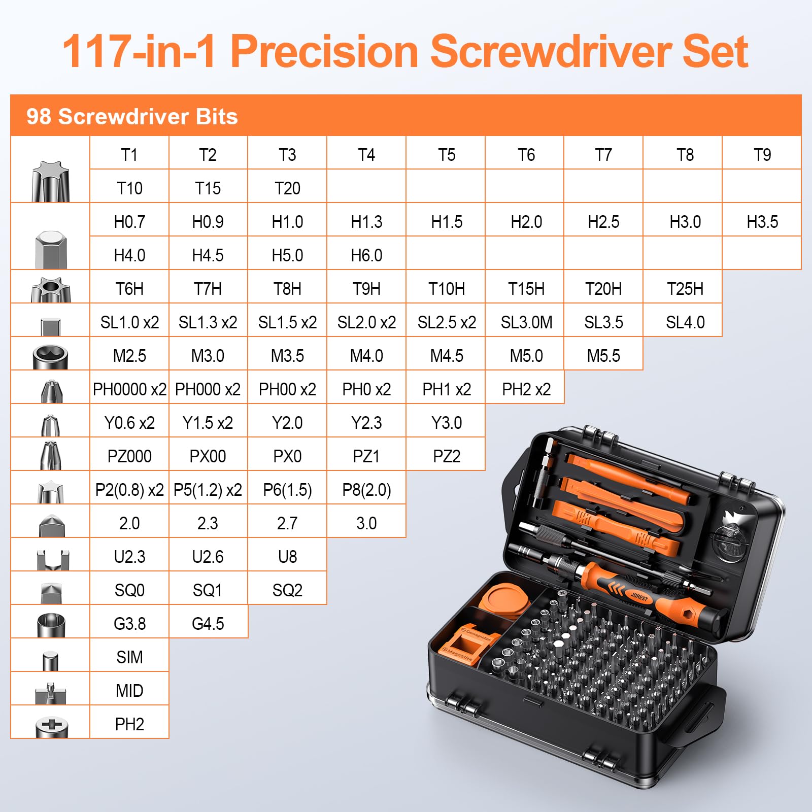 JOREST 38Pcs Small Precision Screwdriver Set, Tool Gifts for Men - craques