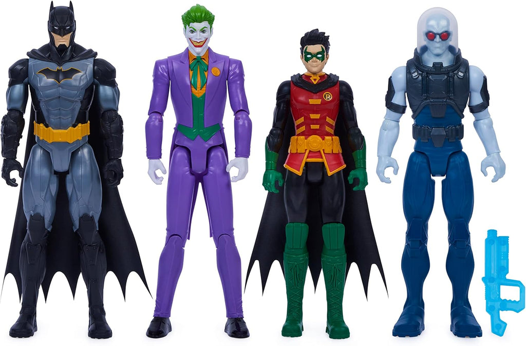 DC Comics Batman and Robin vs. The Joker Mr. Freeze 12-inch Action Figures Kids Toys for Boys Girls Ages 3 Up