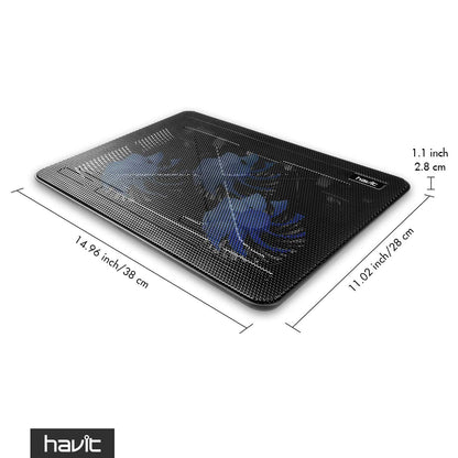 havit Laptop Cooling Pad, HV-F2056 15.6-17'' Slim Portable USB Powered