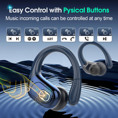 Wireless Earbuds 75hrs Bluetooth 5.4 Headphone Sport