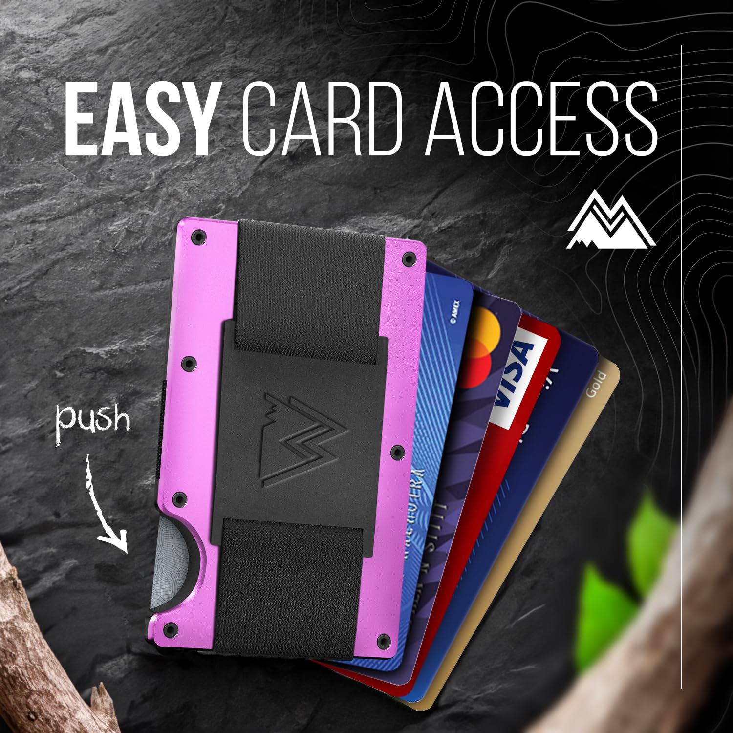 Craques RFID Blocking Minimalist Wallet with Wood Pattern craques