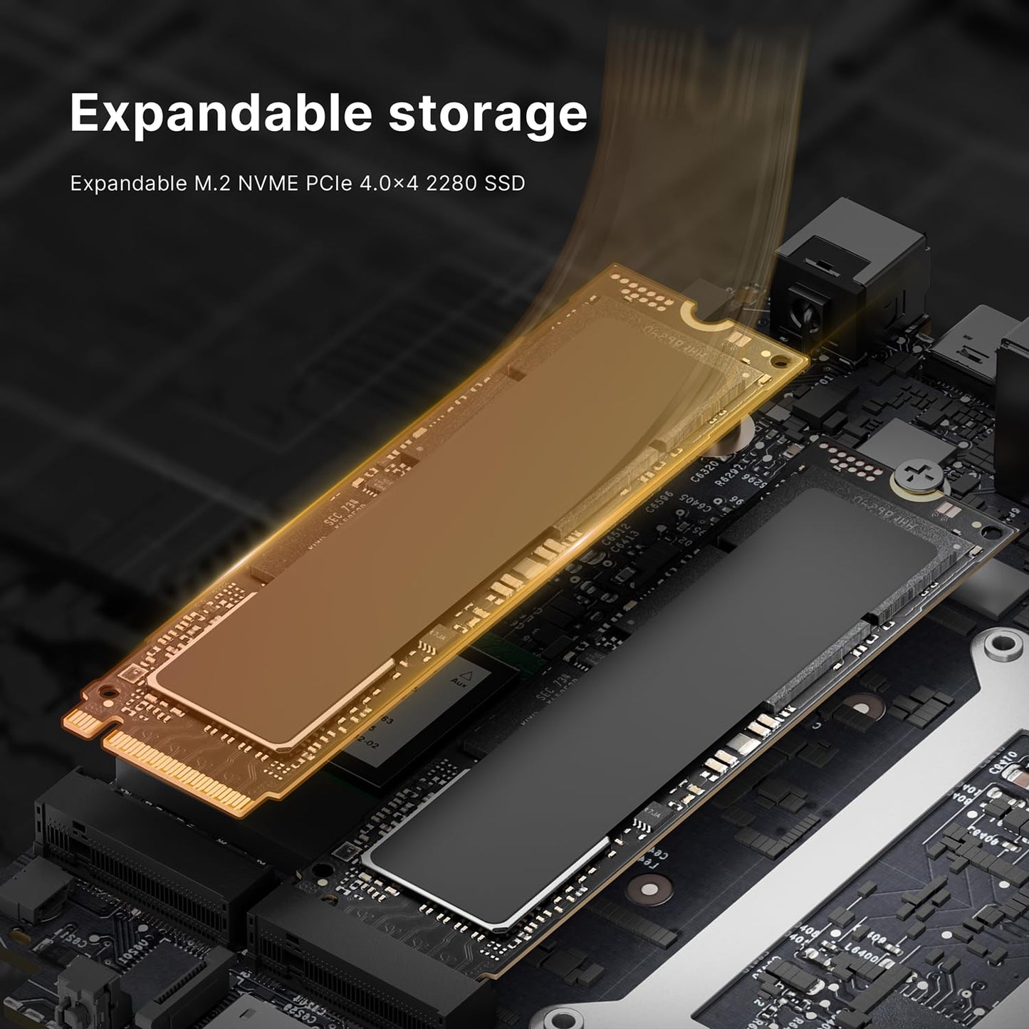 BOSGAME P4 Gaming Mini PC Ryzen 7 5700U 32GB RAM 1TB NVMe M.2 2280 SSD Windows 11 Pro Mini Computers