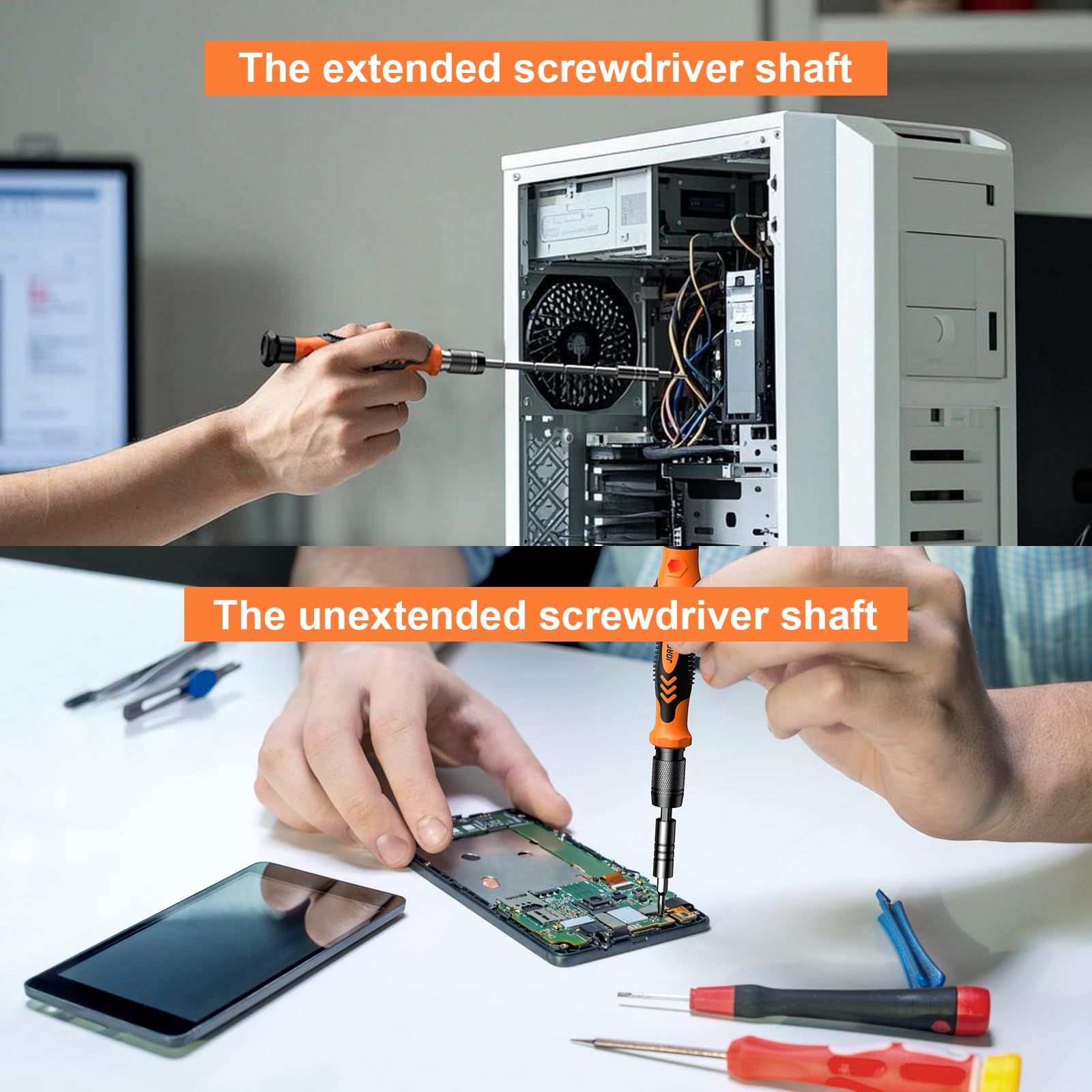 JOREST 38Pcs Small Precision Screwdriver Set, Tool Gifts for Men - craques