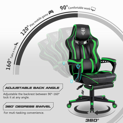 Vonesse Gaming Chair with Footrest Computer Chair