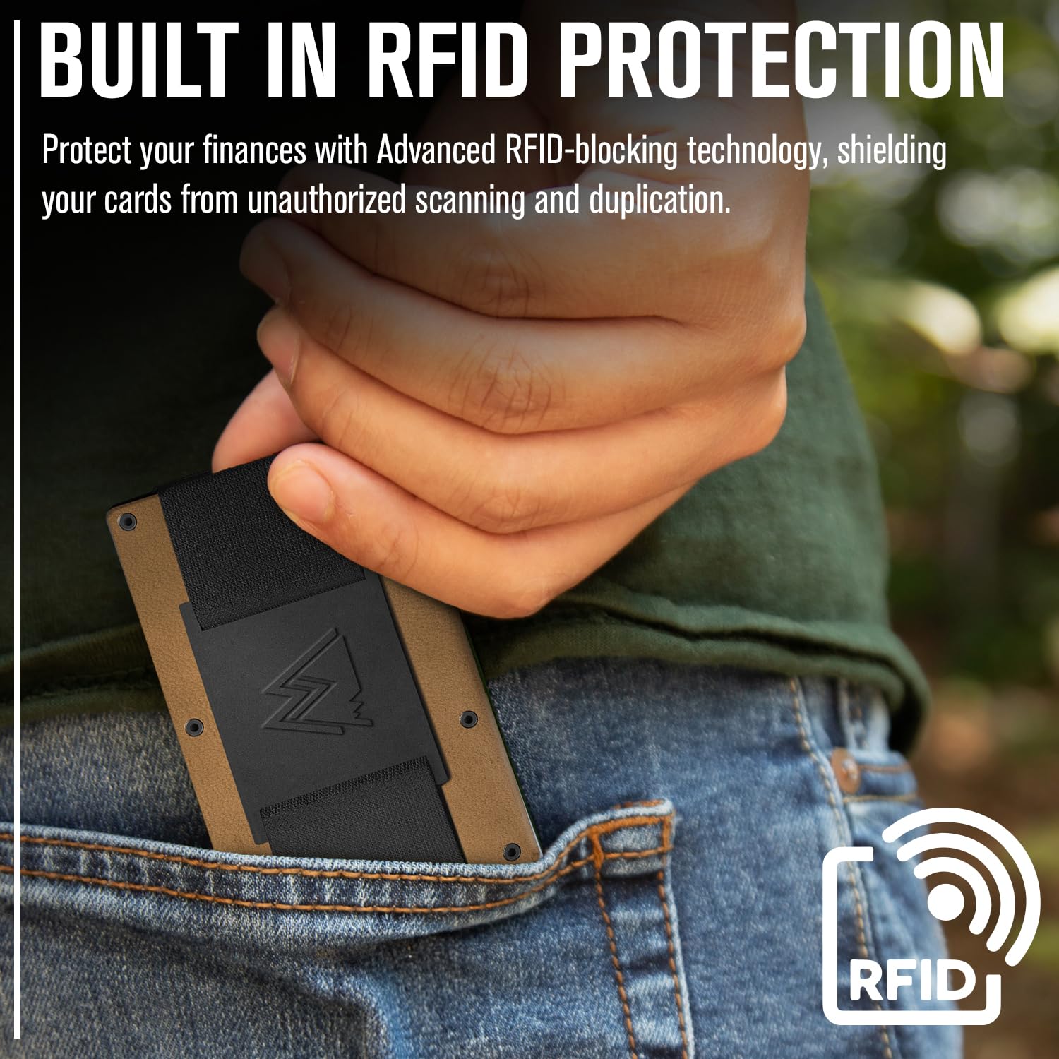 Craques RFID Blocking Minimalist Wallet with Wood Pattern craques