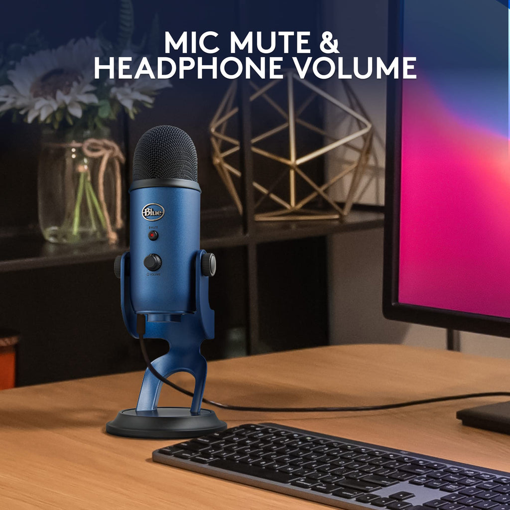 Blue Yeti USB Microphone for PC, Mac, Gaming, Recording, Streaming, Podcasting - craques