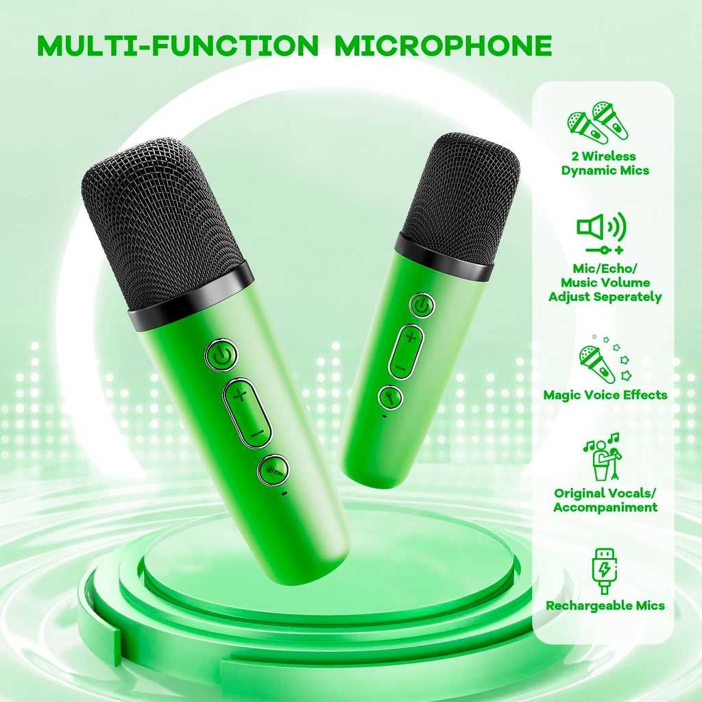 Mini Karaoke Machine for Kids Adults, Portable Bluetooth Speaker - craques