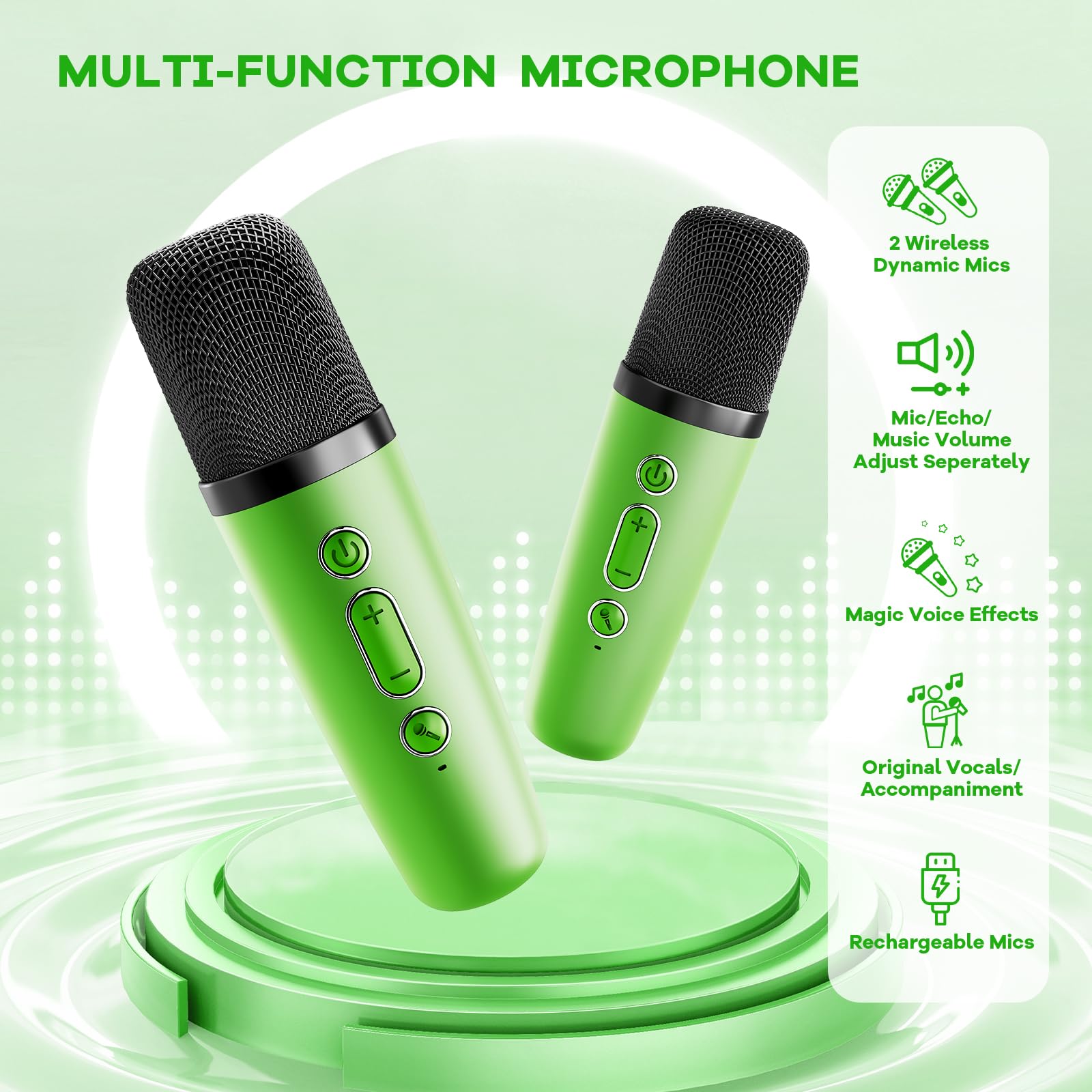 Mini Karaoke Machine for Kids Adults, Portable Bluetooth Speaker - craques