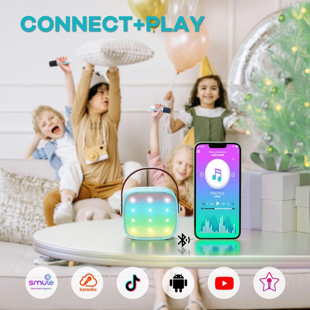 Mini Karaoke Machine for Kids Adults, Portable Bluetooth Speaker - craques
