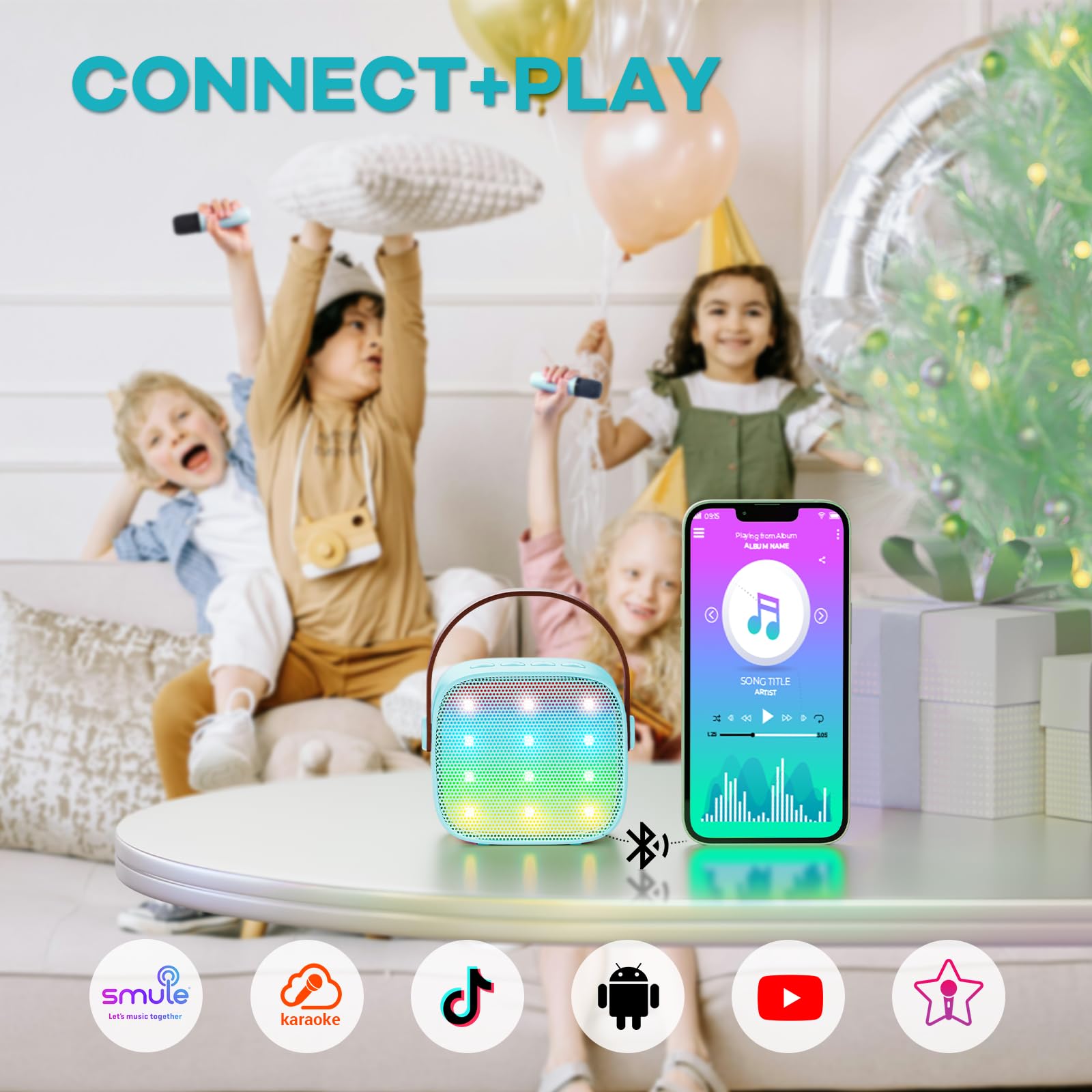 Mini Karaoke Machine for Kids Adults, Portable Bluetooth Speaker - craques