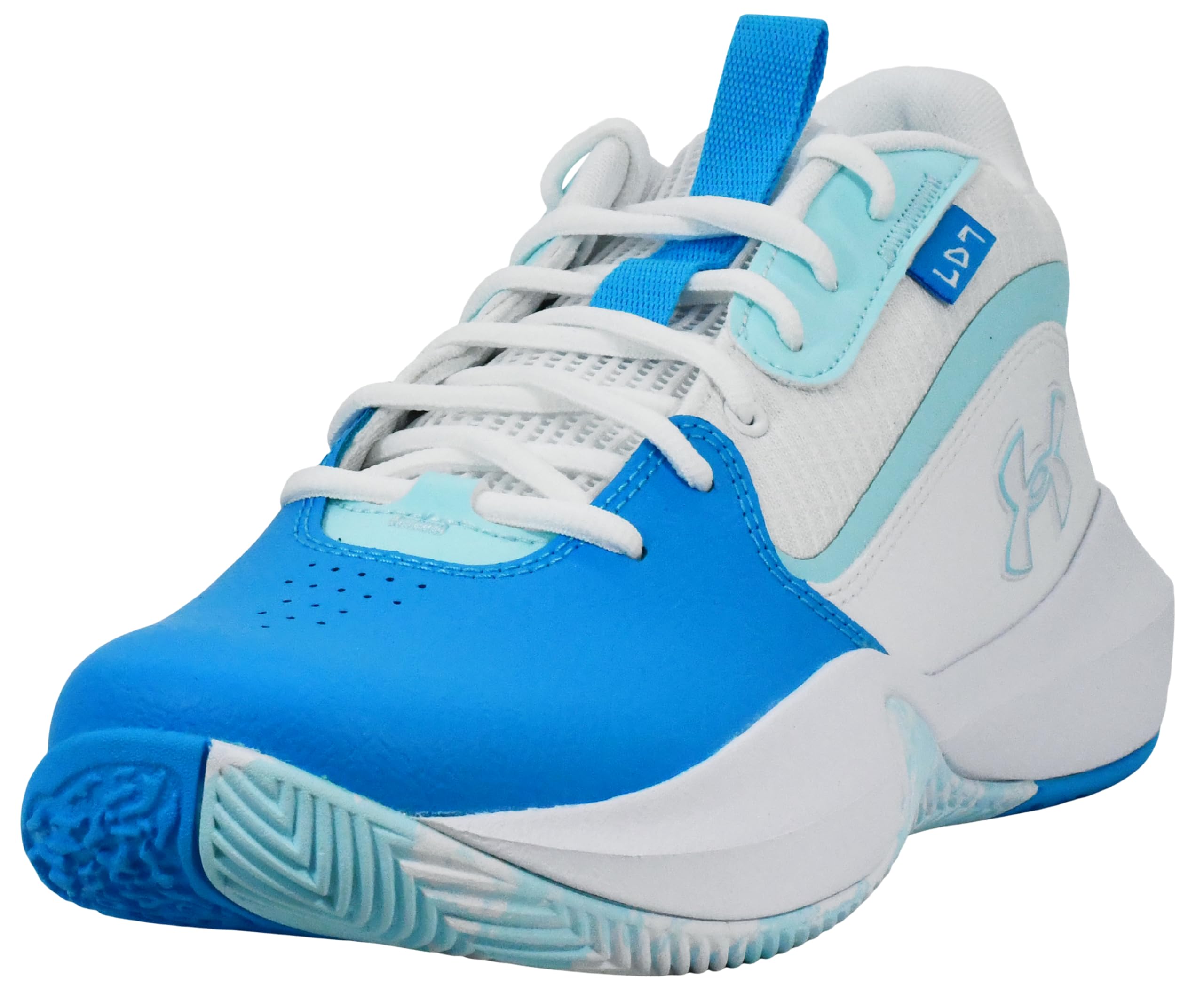 Under Armour Lockdown 7 Sneakers - Lightweight Basketball Shoes - 12.5 Women/11 Men / (428) Electric Blue/White/Stream
