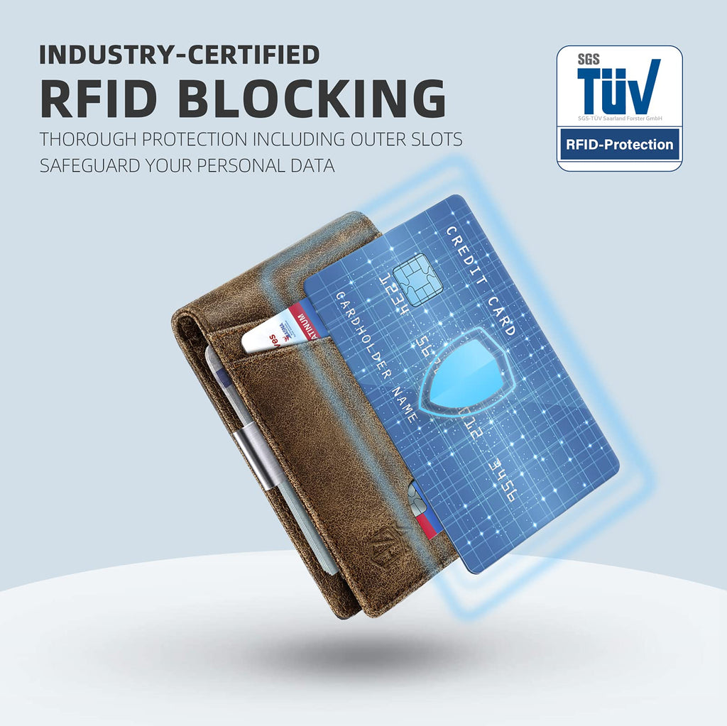 Craques Slim RFID Wallet for Men - Brown Leather craques