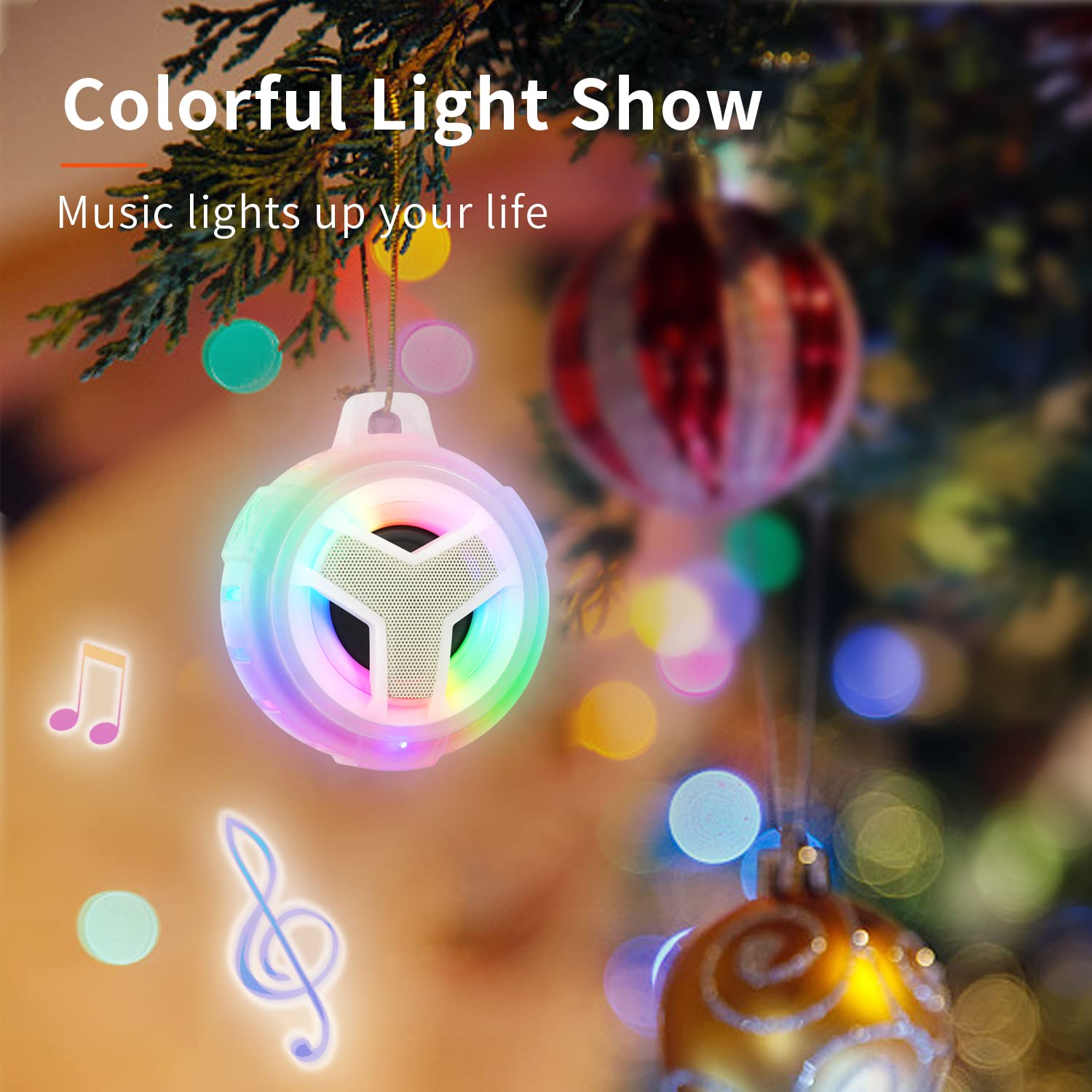 Craques Waterproof Bluetooth Shower Speaker with LED Lights craques